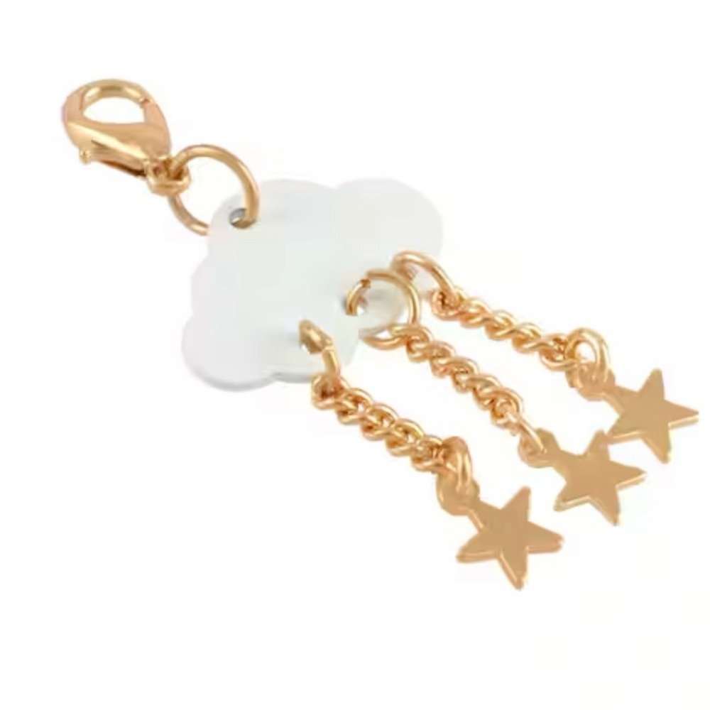 Gold and White Cloud Charm
